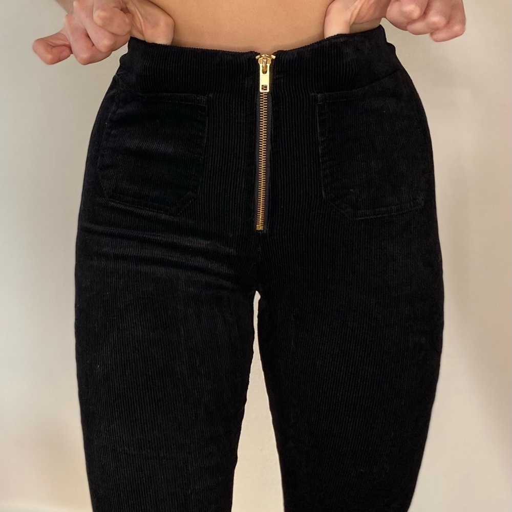 Black Corduroy Flare Pants